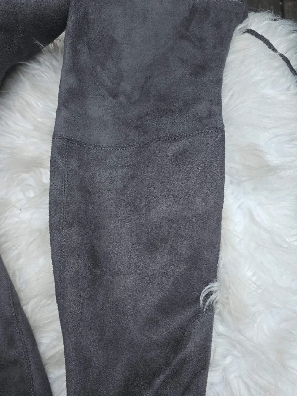 Steve Madden Gorgeous Gray So Suede Over The Knee Heeled Boots 6.5